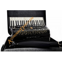 Scandalli Air IV 41 key 120 bass 4 voice musette tuned black double tone chamber accordion. Midi options available.